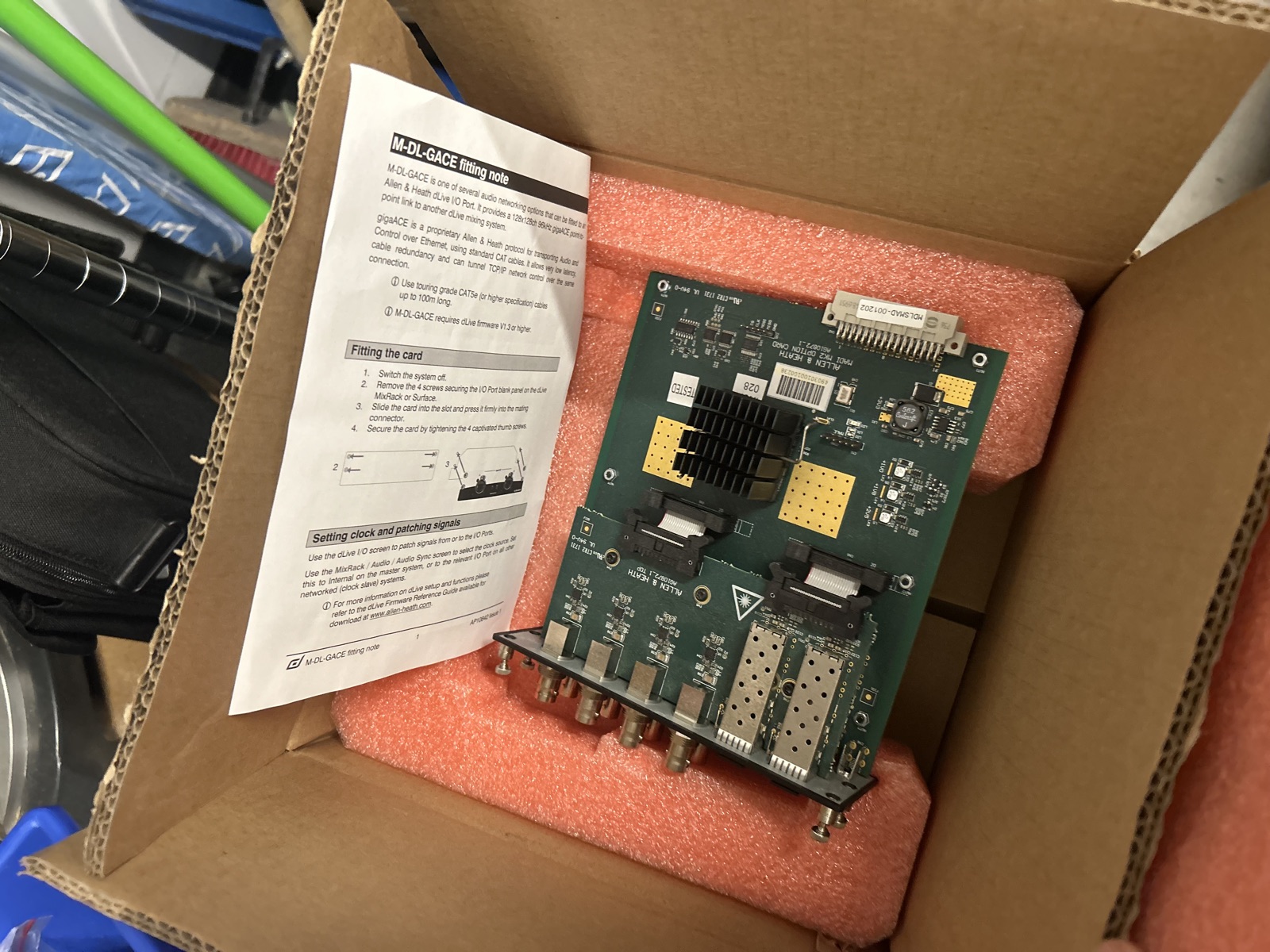 Multi-channel digital audio networking interface expansion card